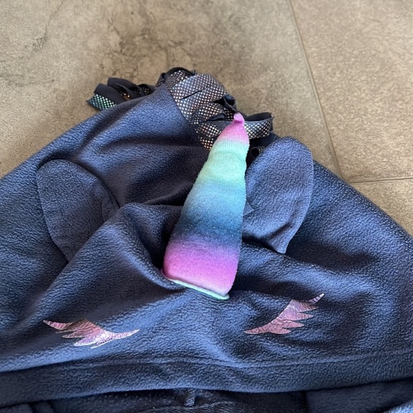 Justice Unicorn Fleece Zip-up Onesie - Picture 4 of 4